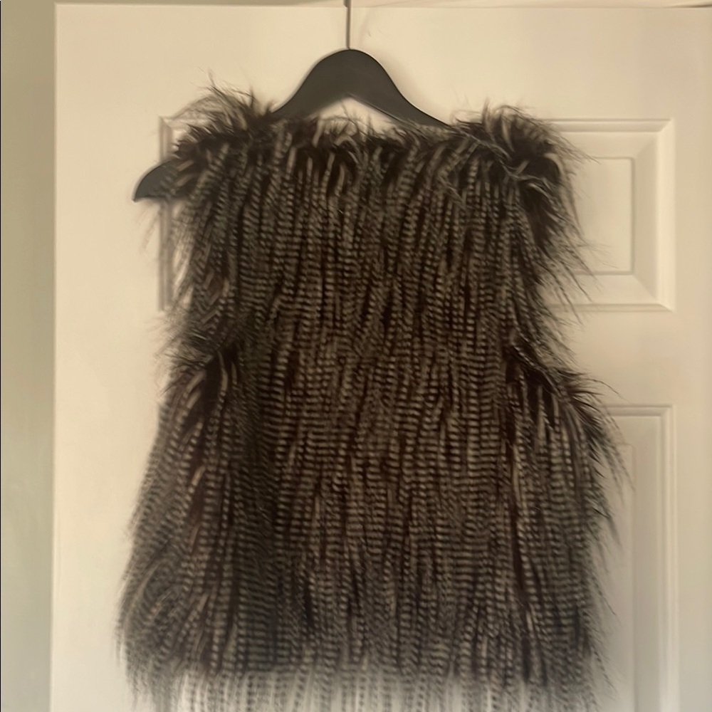 Forever 21 Faux Fur Vest in Black and Brown - Picture 3 of 3
